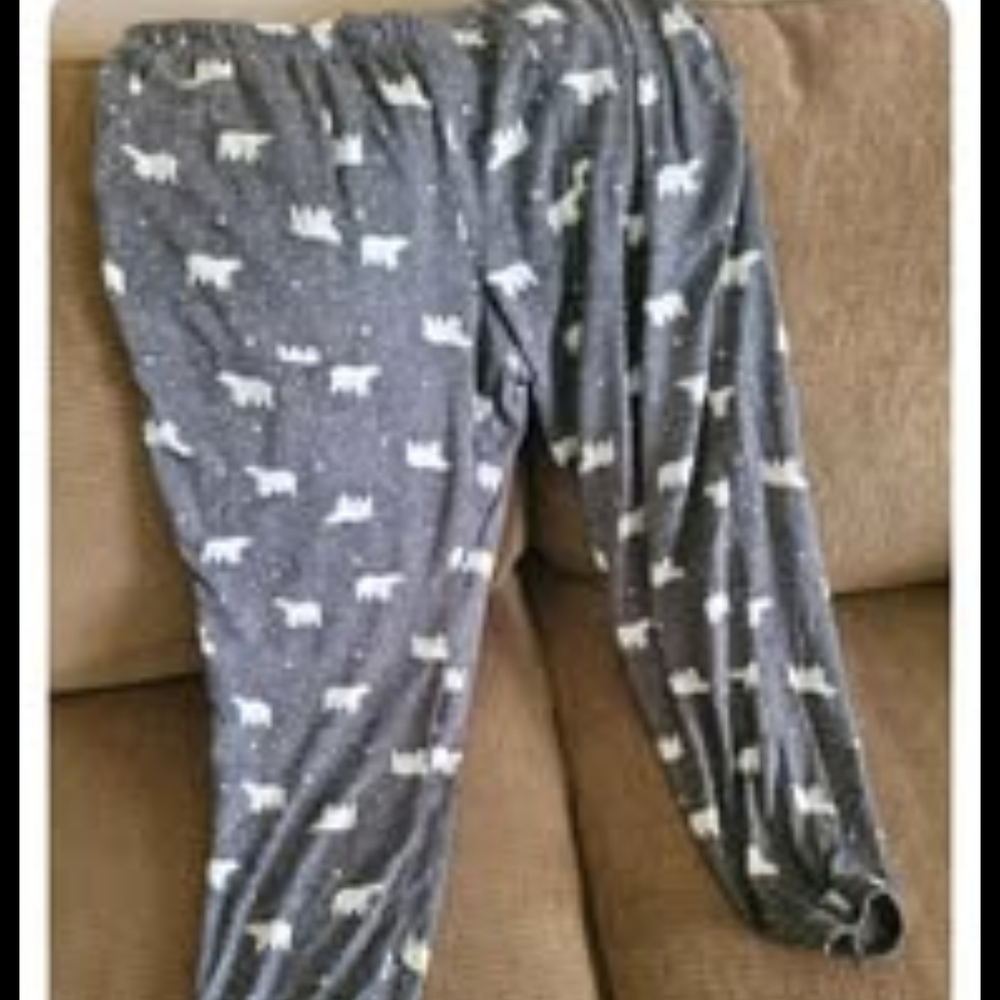 Women's Gray Polar Bear Pajama Pants